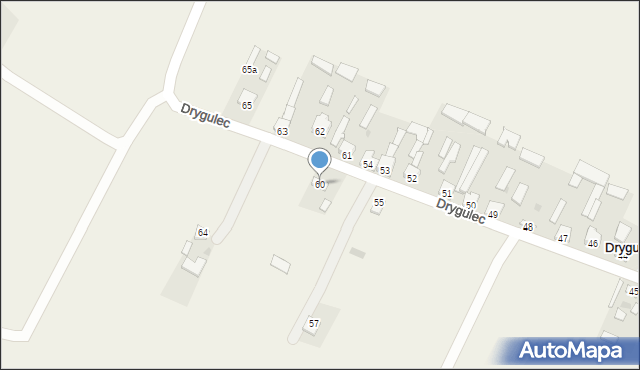 Drygulec, Drygulec, 60, mapa Drygulec