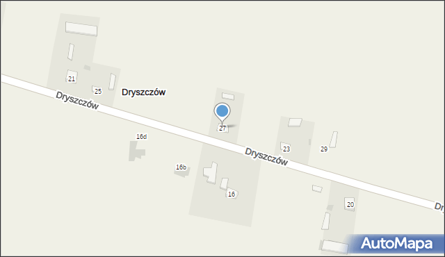 Dryszczów, Dryszczów, 27, mapa Dryszczów