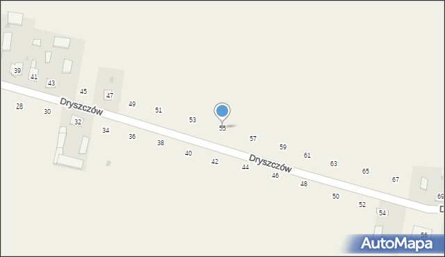 Dryszczów, Dryszczów, 55, mapa Dryszczów