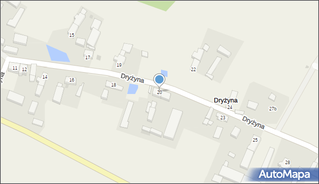 Dryżyna, Dryżyna, 20, mapa Dryżyna