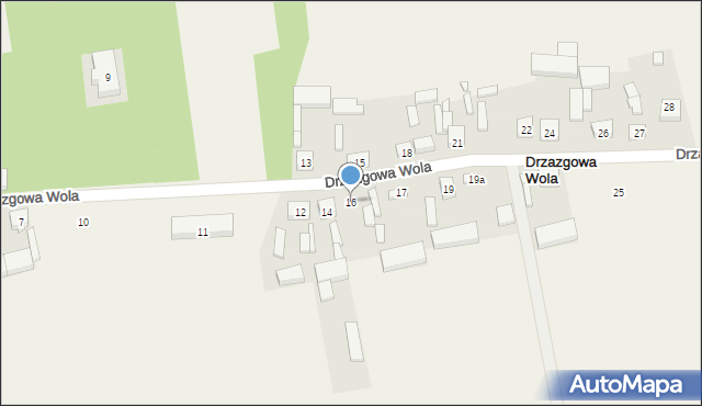 Drzazgowa Wola, Drzazgowa Wola, 16, mapa Drzazgowa Wola