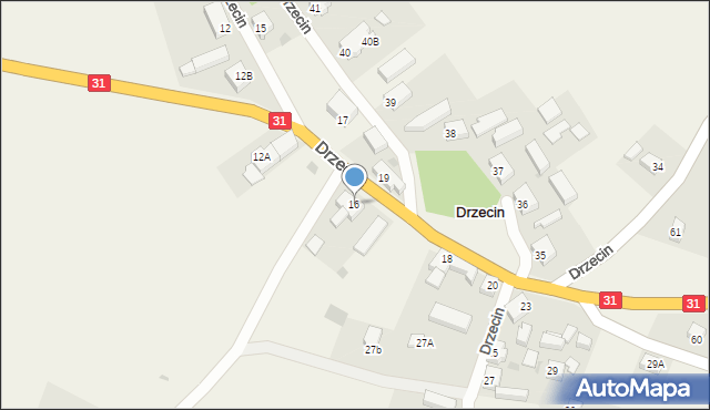 Drzecin, Drzecin, 16, mapa Drzecin
