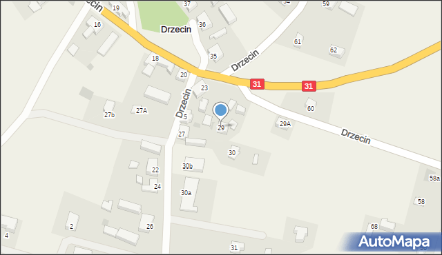 Drzecin, Drzecin, 29, mapa Drzecin