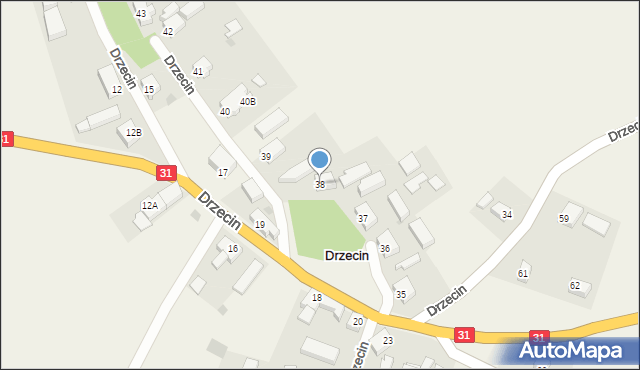 Drzecin, Drzecin, 38, mapa Drzecin