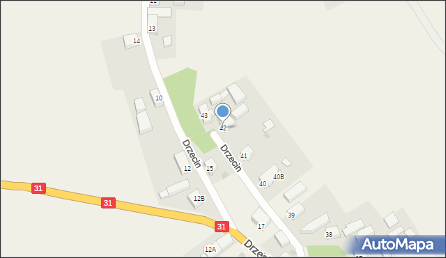 Drzecin, Drzecin, 42, mapa Drzecin