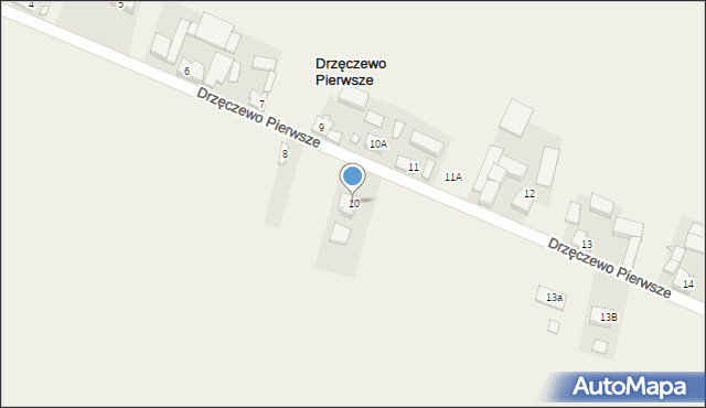 Drzęczewo Pierwsze, Drzęczewo Pierwsze, 10, mapa Drzęczewo Pierwsze