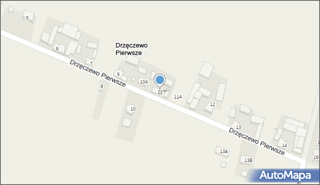 Drzęczewo Pierwsze, Drzęczewo Pierwsze, 11, mapa Drzęczewo Pierwsze