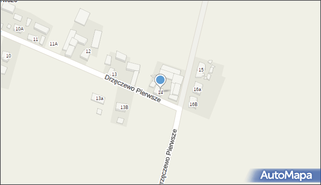 Drzęczewo Pierwsze, Drzęczewo Pierwsze, 14, mapa Drzęczewo Pierwsze