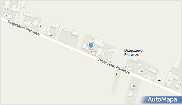 Drzęczewo Pierwsze, Drzęczewo Pierwsze, 6, mapa Drzęczewo Pierwsze