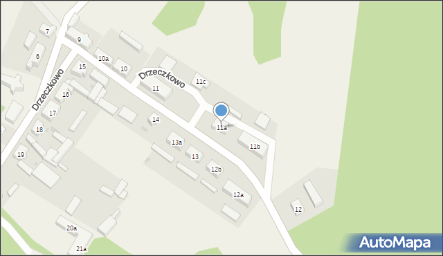 Drzeczkowo, Drzeczkowo, 11a, mapa Drzeczkowo