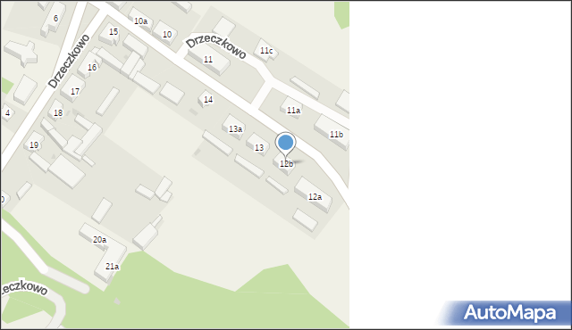 Drzeczkowo, Drzeczkowo, 12b, mapa Drzeczkowo
