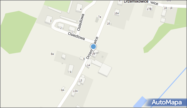 Drzemlikowice, Drzemlikowice, 15, mapa Drzemlikowice