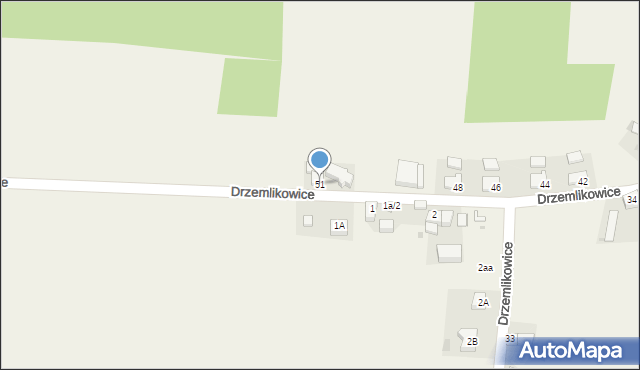 Drzemlikowice, Drzemlikowice, 51, mapa Drzemlikowice