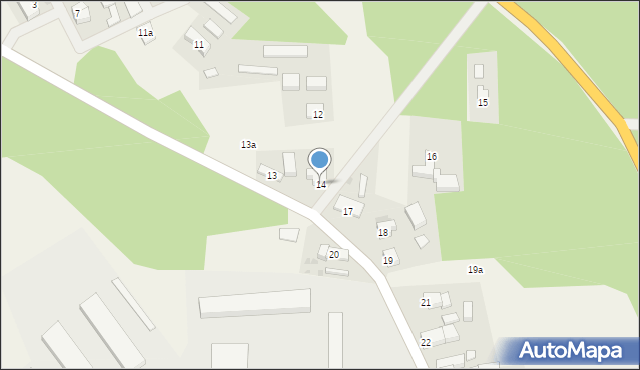 Drzeniów, Drzeniów, 14, mapa Drzeniów