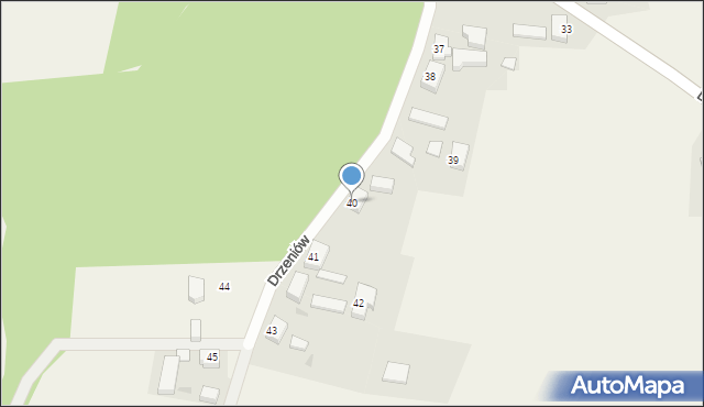 Drzeniów, Drzeniów, 40, mapa Drzeniów