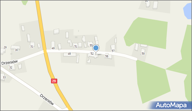 Drzeniów, Drzeniów, 54, mapa Drzeniów