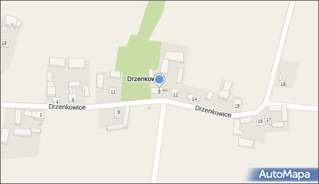 Drzenkowice, Drzenkowice, 9, mapa Drzenkowice