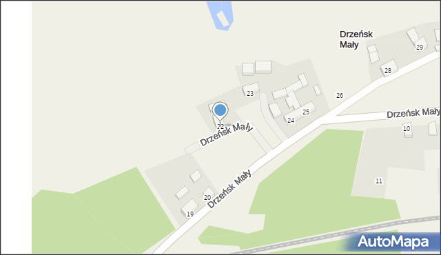 Drzeńsk Mały, Drzeńsk Mały, 22, mapa Drzeńsk Mały