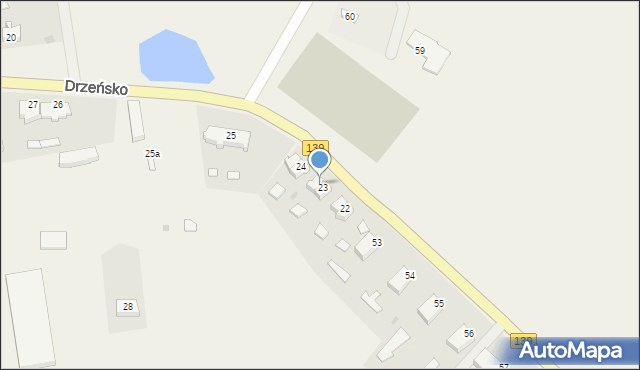 Drzeńsko, Drzeńsko, 23a, mapa Drzeńsko