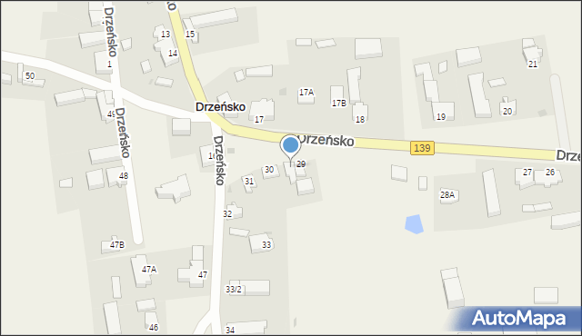 Drzeńsko, Drzeńsko, 29/1, mapa Drzeńsko