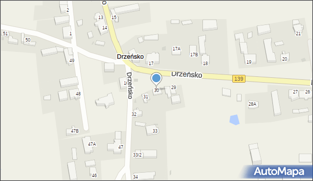 Drzeńsko, Drzeńsko, 30, mapa Drzeńsko