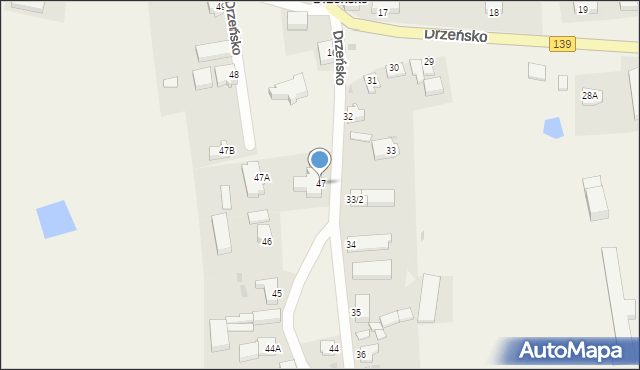 Drzeńsko, Drzeńsko, 47, mapa Drzeńsko