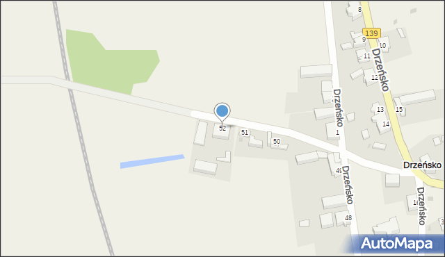 Drzeńsko, Drzeńsko, 52, mapa Drzeńsko