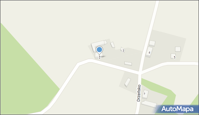 Drzeńsko, Drzeńsko, 2, mapa Drzeńsko