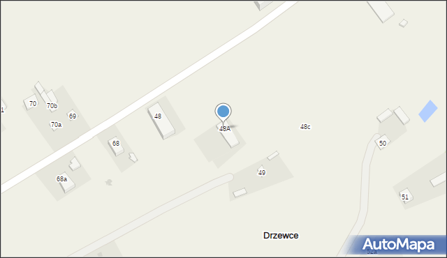 Drzewce, Drzewce, 48A, mapa Drzewce