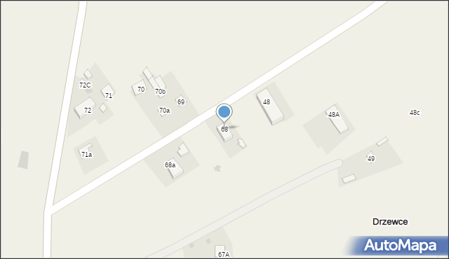 Drzewce, Drzewce, 68, mapa Drzewce