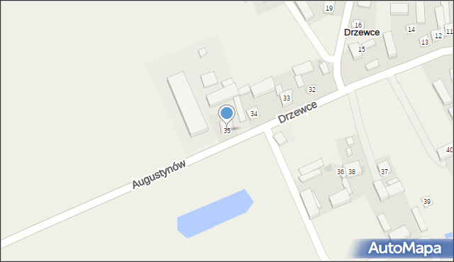 Drzewce, Drzewce, 35, mapa Drzewce