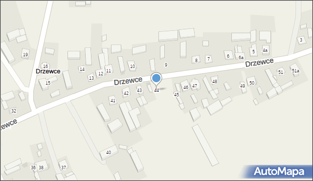 Drzewce, Drzewce, 44, mapa Drzewce