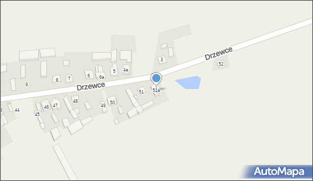 Drzewce, Drzewce, 51a, mapa Drzewce