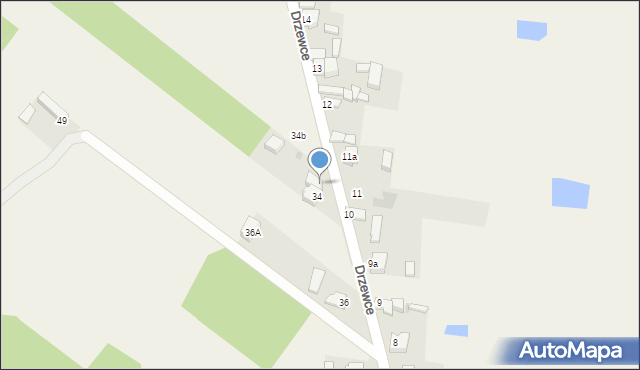 Drzewce, Drzewce, 34a, mapa Drzewce