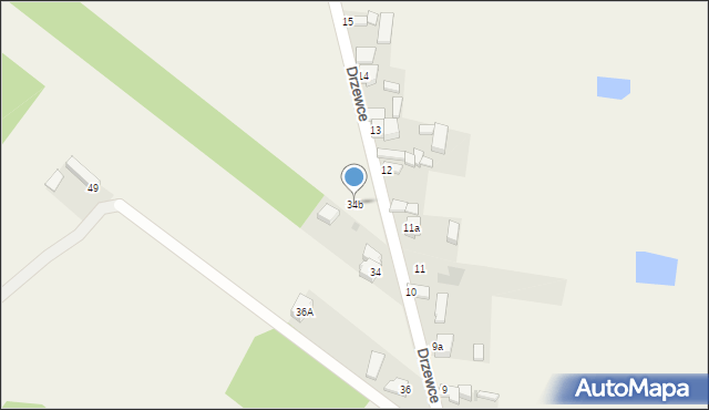 Drzewce, Drzewce, 34b, mapa Drzewce