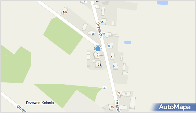 Drzewce, Drzewce, 37, mapa Drzewce