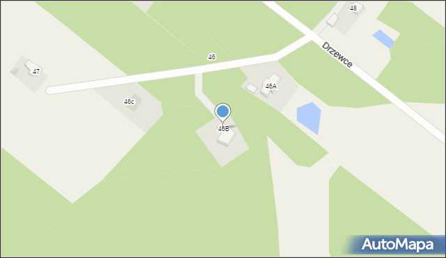 Drzewce, Drzewce, 46B, mapa Drzewce