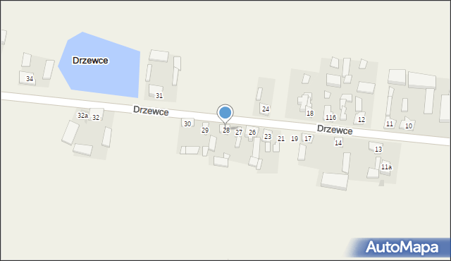 Drzewce, Drzewce, 28, mapa Drzewce