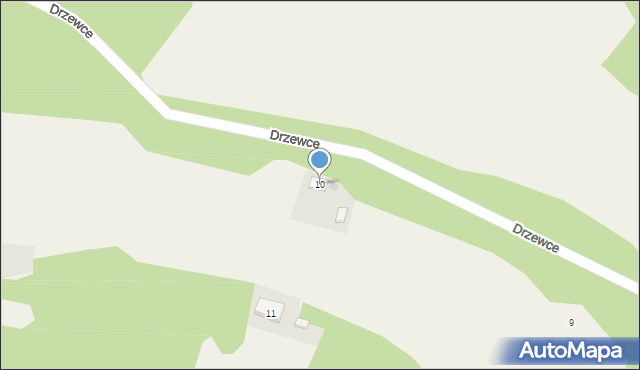 Drzewce, Drzewce, 10, mapa Drzewce