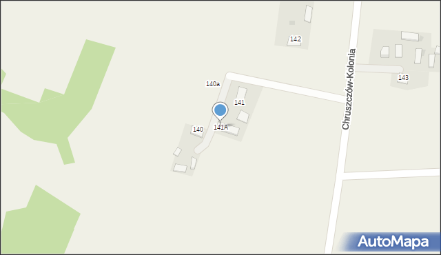 Drzewce-Kolonia, Drzewce-Kolonia, 141A, mapa Drzewce-Kolonia