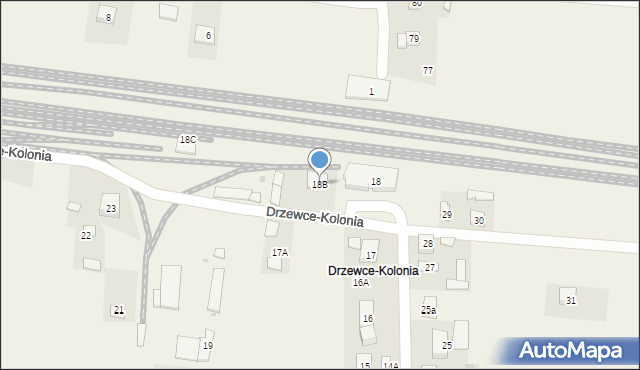 Drzewce-Kolonia, Drzewce-Kolonia, 18B, mapa Drzewce-Kolonia