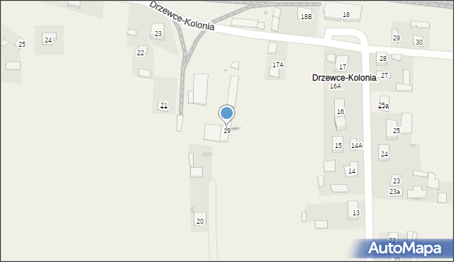 Drzewce-Kolonia, Drzewce-Kolonia, 19, mapa Drzewce-Kolonia