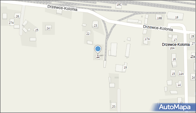 Drzewce-Kolonia, Drzewce-Kolonia, 21, mapa Drzewce-Kolonia