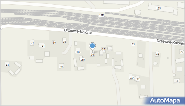 Drzewce-Kolonia, Drzewce-Kolonia, 36B, mapa Drzewce-Kolonia