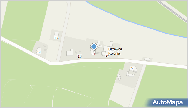 Drzewce Kolonia, Drzewce Kolonia, 11, mapa Drzewce Kolonia