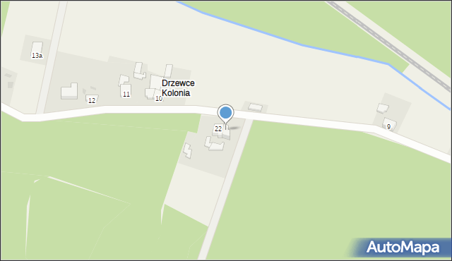 Drzewce Kolonia, Drzewce Kolonia, 22A, mapa Drzewce Kolonia