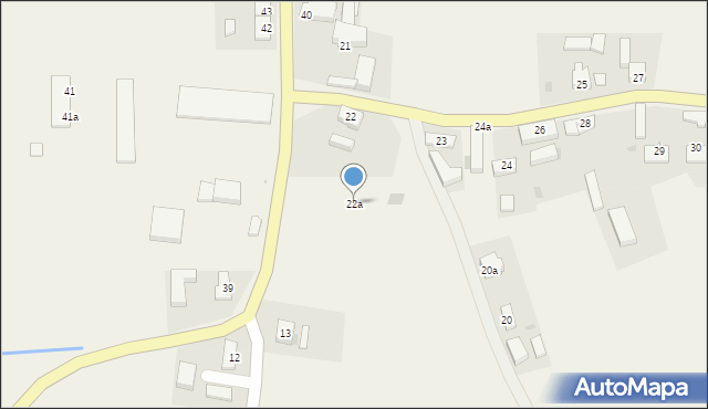 Drzewiany, Drzewiany, 22a, mapa Drzewiany