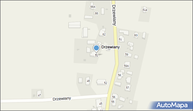 Drzewiany, Drzewiany, 51, mapa Drzewiany