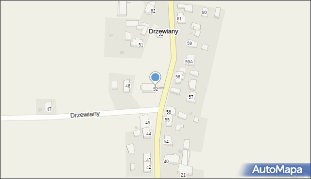 Drzewiany, Drzewiany, 52, mapa Drzewiany