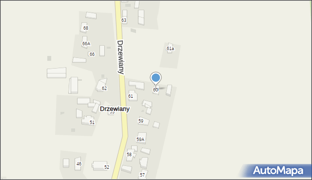 Drzewiany, Drzewiany, 60, mapa Drzewiany